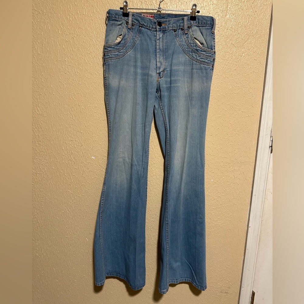 Vintage 70s Cimone Flare‎ Jeans Size 15 Tall 34”
